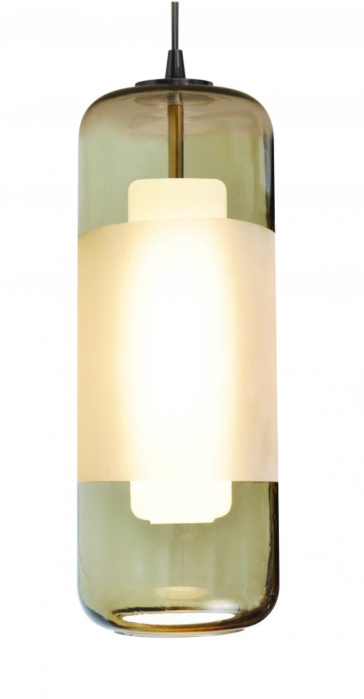 Hermosa LED Pendant - 3000K - 120V - Satin Nickel - Brown