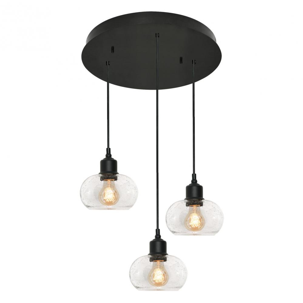 Laney 3 Light Round Pendant MB 120V,BK