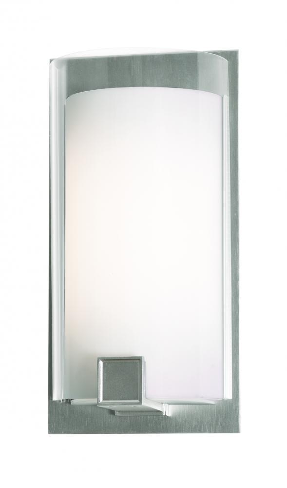 Nolan 19'' LED Sconce - Satin Nickel Finish - White Acrylic