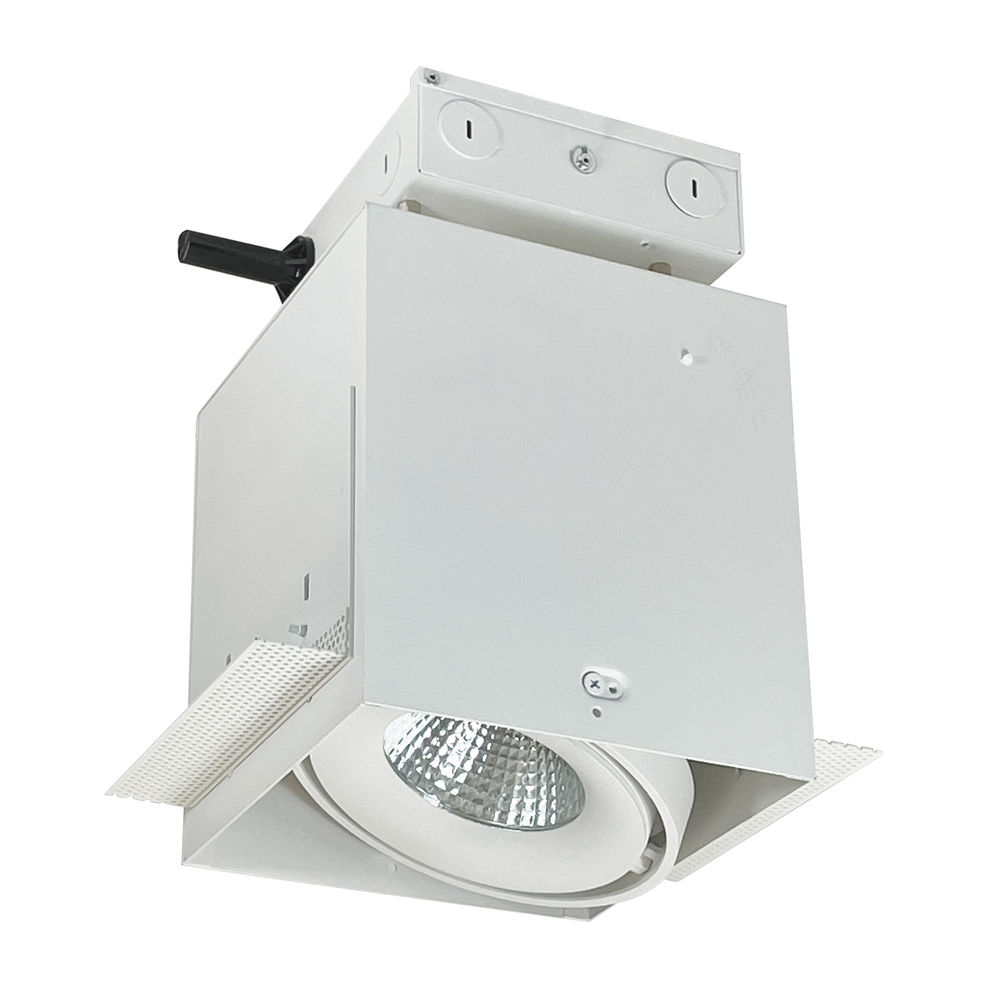 LED Trimless 1-Head MLS Housing, 30W / 2100lm per Head, 4000K, 16-Degrees Spot, White, 120-277V