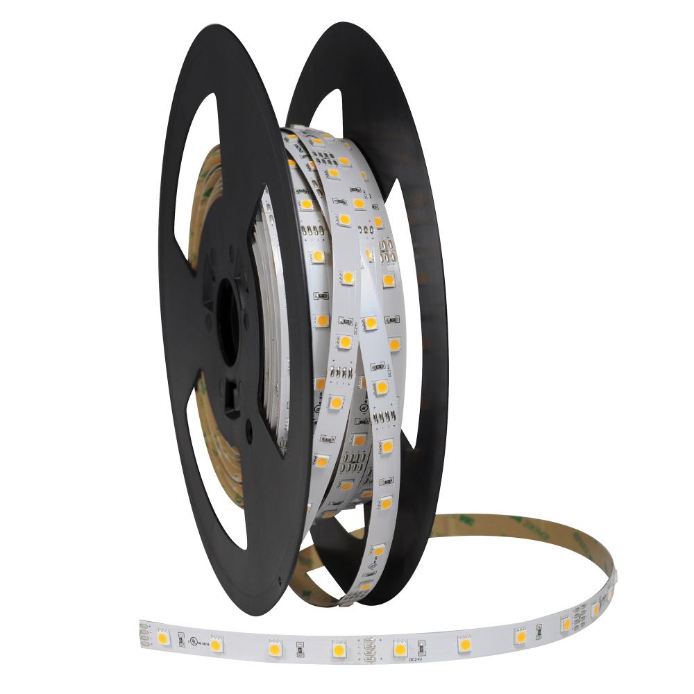 High Output Custom Cut 24V Continuous LED Tape Light, 310lm / 4.3W per foot, 4200K, 90+ CRI