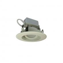 Nora NLCBC-46927XWW - 4" Cobalt Adjustable LED Retrofit, 1000lm / 12W, 2700K, White Reflector / White Flange