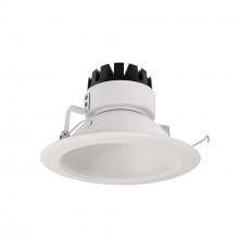 Nora NRM3-61L230FWW - 6" Marquise III Round Open Reflector, 1500lm, 3000K, Flood Optic, White Reflector/White Flange