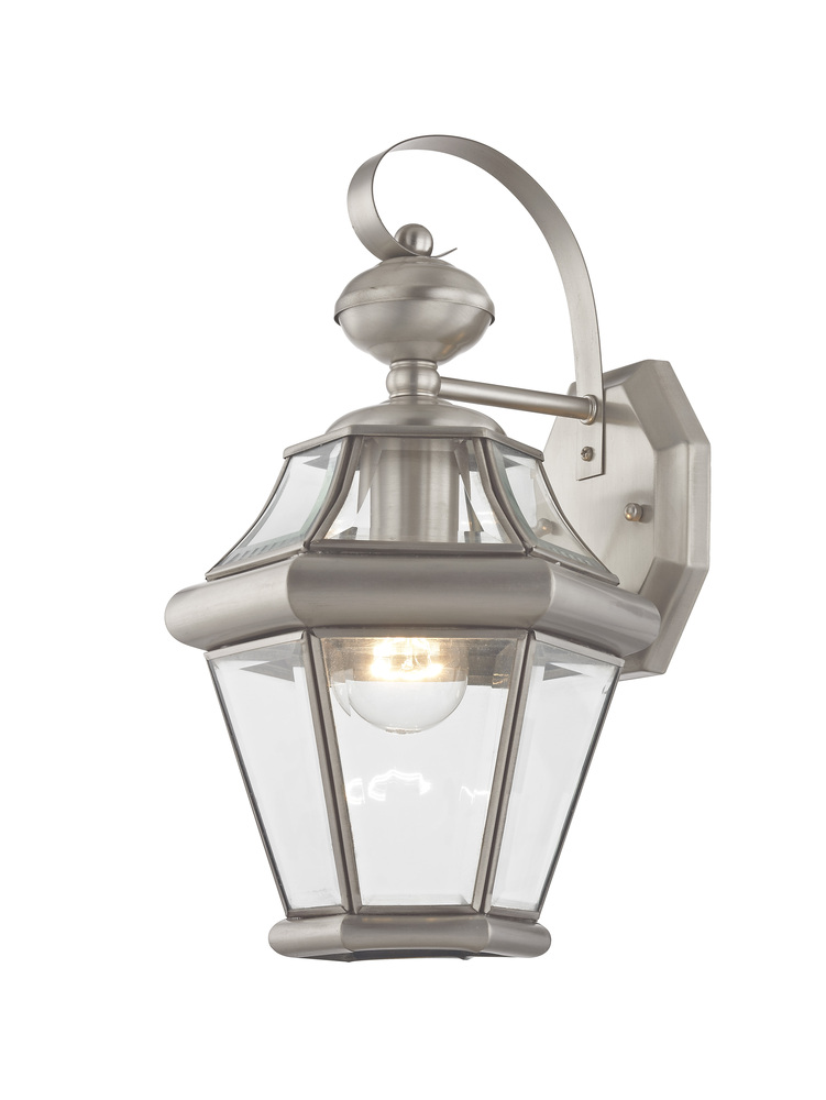 1 Light BN Outdoor Wall Lantern