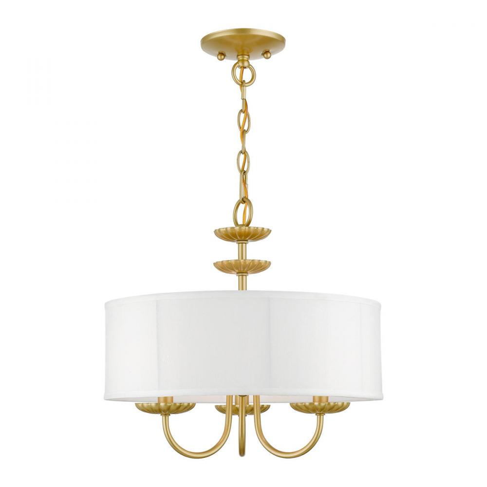 3 Light Soft Gold Pendant Chandelier