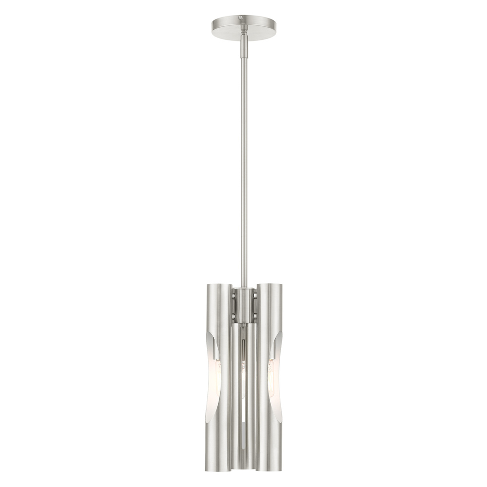 3 Lt Brushed Nickel Pendant Chandelier