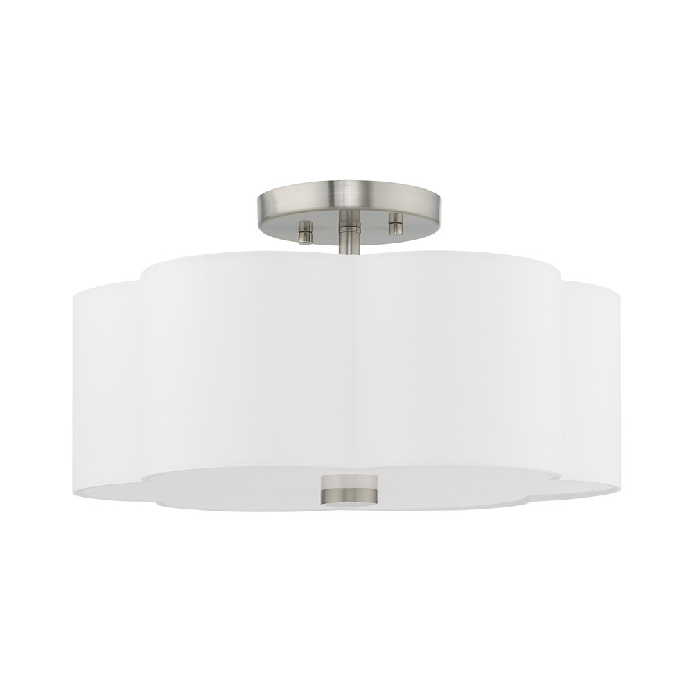 3 Lt Brushed Nickel Ceiling Mount