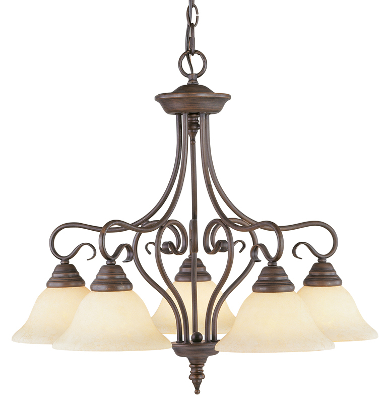 5 Light Imperial Bronze Chandelier