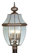 Livex Lighting 2358-07 - 4 Light Bronze Outdoor Post Lantern