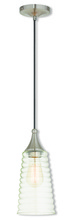 Livex Lighting 40637-91 - 1 Light Brushed Nickel Mini Pendant