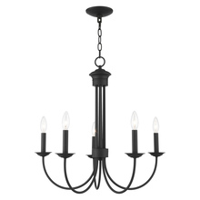 Livex Lighting 42685-04 - 5 Lt Black Chandelier