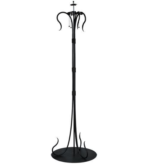 65"H WROUGHT IRON SERPENTINE FLOORBASE HARDWARE