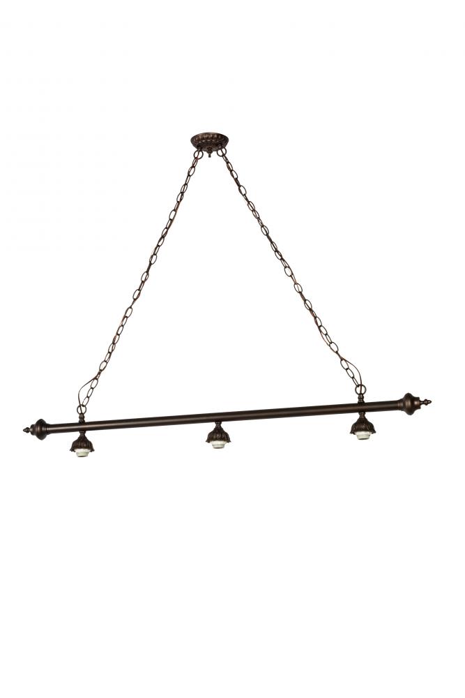 52"L Mahogany Bronze 3 LT Island Pendant Hardware