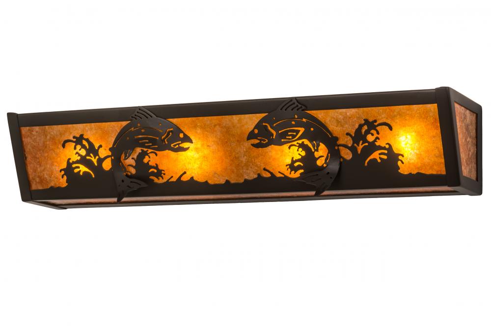 24"W Leaping Trout Vanity Light