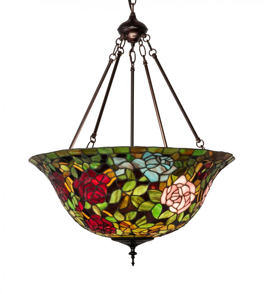 24" Wide Tiffany Rosebush Inverted Pendant