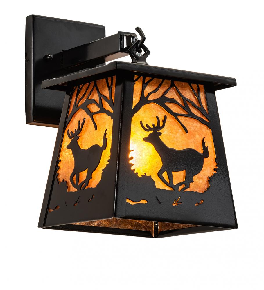 7.5" Wide Lone Deer Hanging Wall Sconce