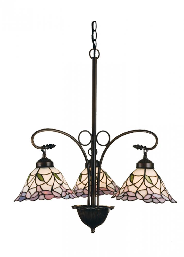 25"W Daffodil Bell 3 LT Chandelier.605