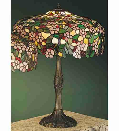 26" High Tiffany Cherry Blossom Table Lamp