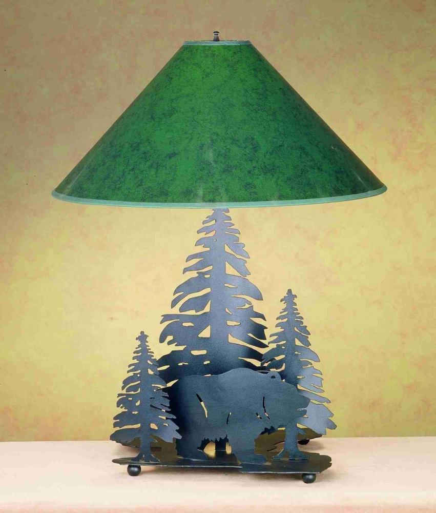 19"H Grizzly Bear Through the Trees Table Lamp