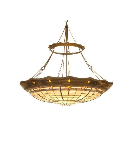 57" Wide Fleur-de-Lite Inverted Pendant