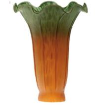 Meyda Blue 10192 - 4" Wide X 6" High Amber/Green Pond Lily Shade