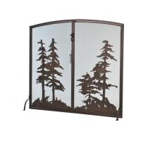 Meyda Blue 106333 - 47" Wide X 43" High Tall Pines Fireplace Screen