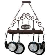 Meyda Blue 115648 - 34"L Bon Appetit 2 LT Pot Rack