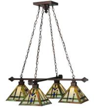 Meyda Blue 122603 - 36" Square Prairie Wheat 4 Light Chandelier