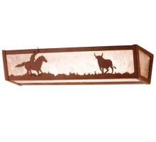 Meyda Blue 14396 - 24"W Cowboy & Steer Vanity Light