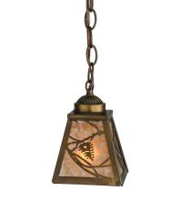 Meyda Blue 147452 - 5"Sq Whispering Pines Mini Pendant