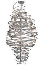 Meyda Blue 148175 - 30"W Cyclone 18 LT W/Glass Shades Chandelier