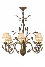 Meyda Blue 154148 - 30"W Bordeaux 6 LT Chandelier