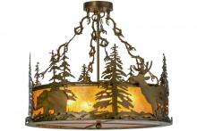 Meyda Blue 154745 - 24"W Wildlife at Dusk Semi-Flushmount