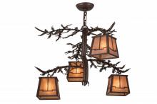 Meyda Blue 161741 - 28"W Pine Branch Valley View 4 LT Chandelier