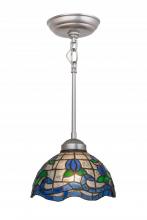 Meyda Blue 165802 - 8"W Roseborder Mini Pendant