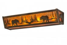 Meyda Blue 172735 - 24"W Bear at Lake Vanity Light