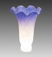 Meyda Blue 184573 - 4" Wide X 6" High Blue/White Pond Lily Shade