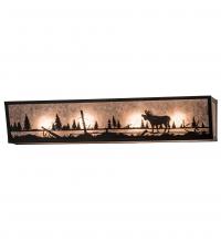 Meyda Blue 198074 - 31" Wide Moose at Lake Vanity Light