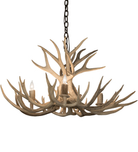 Meyda Blue 200464 - 32" Wide Antlers Mule Deer 4 Light Chandelier