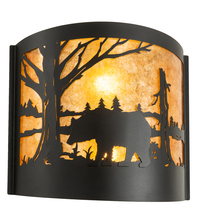 Meyda Blue 203180 - 15" Wide Bear at Lake Wall Sconce