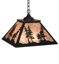 Meyda Blue 20903 - 16" Square Tall Pines Pendant