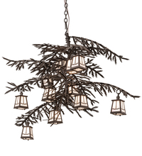 Meyda Blue 213911 - 54" Wide Pine Branch Valley View 12 Light Chandelier