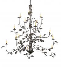 Meyda Blue 222594 - 72" Wide Oak Leaf 15 Light Chandelier