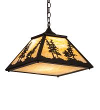 Meyda Blue 231202 - 16" Square Tall Pines Pendant