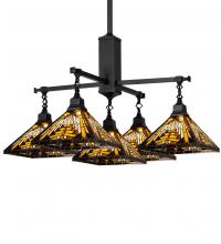 Meyda Blue 231691 - 36" Square Nuevo Mission 5 Light Chandelier