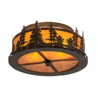 Meyda Blue 233628 - 16" Wide Tall Pines Flushmount