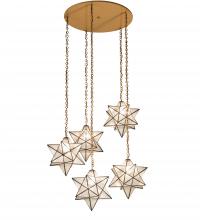 Meyda Blue 234505 - 45" Wide Moravian Star 5 Light Cascading Pendant