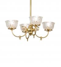 Meyda Blue 241993 - 27" Wide Revival Gas & Electric 4 Light Chandelier