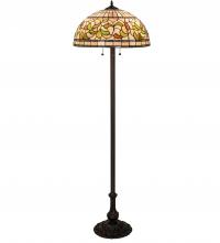 Meyda Blue 242797 - 60" High Tiffany Turning Leaf Floor Lamp