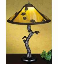 Meyda Blue 26296 - 23" High Mission Vine Leaf Apple Tree Table Lamp